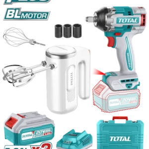 TOSLI240787 Bộ combo máy siết buloong TIWLI2050 không chổi than dùng pin 20V & máy trộn cầm tay TMK021T