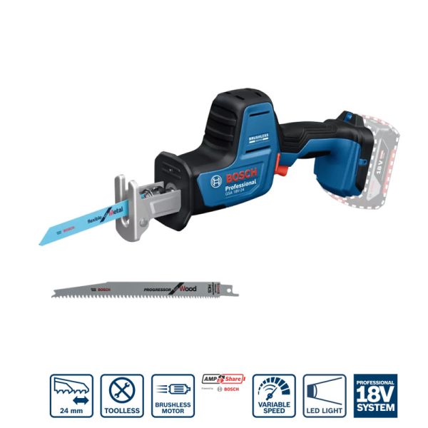 Máy cưa kiếm pin GSA 18V-24 (SOLO)-06016A51L0