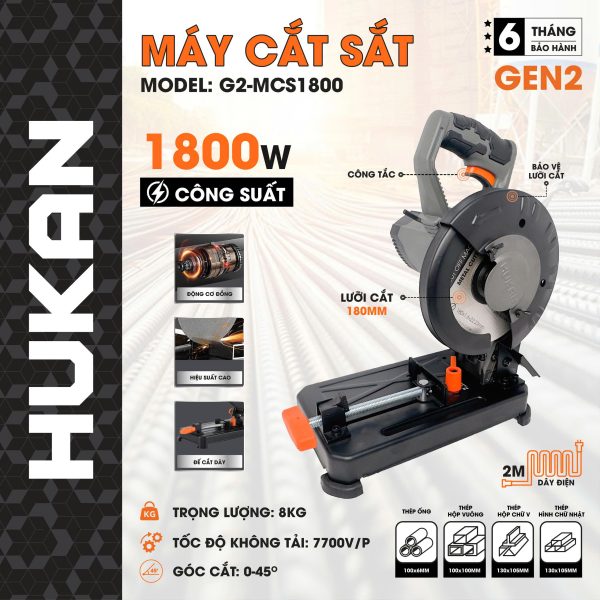 Máy Cắt Sắt (GEN 2) G2-MCS1800