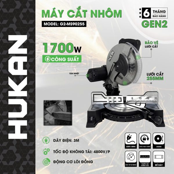 Máy cắt nhôm (GEN 2) G2-MS90255