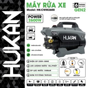 Máy rửa xe Hukan HK-CWM2600 – Có công tắc chống giật an toàn