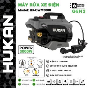 Máy Rửa Xe Điện 220V Hukan HK-CWM3000 Có Chỉnh Áp – Chống Giật