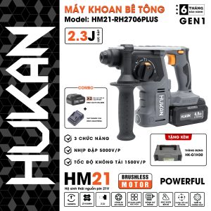 Máy Khoan Bê Tông Sử Dụng Pin Hukan HM21-RH2706PLUS
