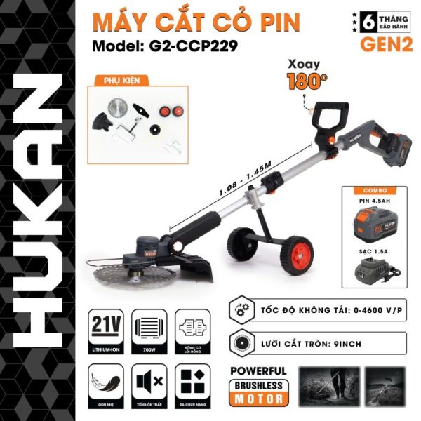 máy cắt cỏ sử dụng pin (GEN 2) G2-CCP229