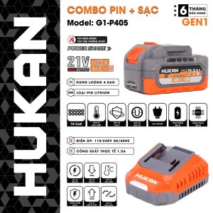 Combo pin 10cell + sạc chân phổ thông G1-P405