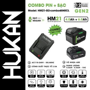 Combo 2 pin 1 sạc HM21-g2- COMBO6040CL