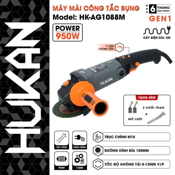 Máy mài công tắc bụng HK-AG1088M