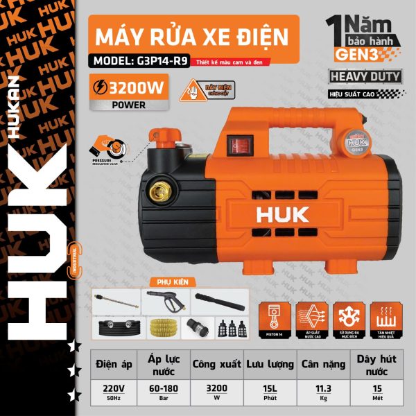 Máy rửa xe dùng điện có chỉnh áp (GEN3) G3P14-R9