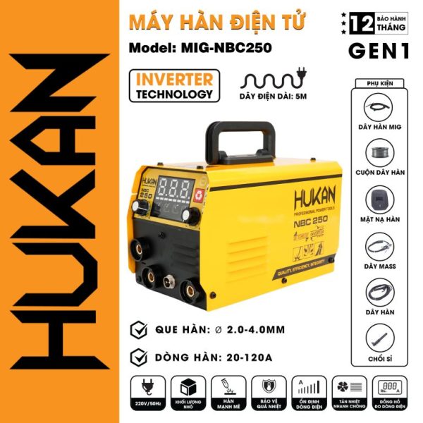Máy Hàn Que + Hàn MIG + Hàn TIG 3 Chức Năng MIG-NBC250
