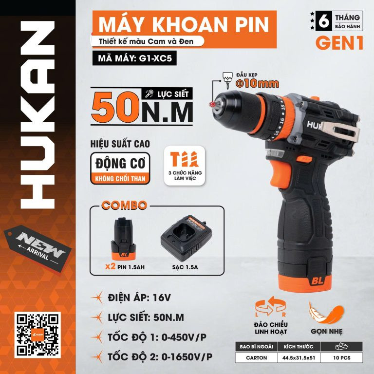 MÁY KHOAN PIN 10MM (GEN1) G1-XC5