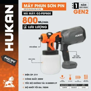 Thân máy phun sơn pin (GEN 2) G2-PSP800