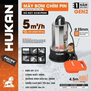 Máy bơm chìm pin G2-BCP05M