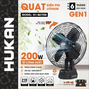 Thân quạt điện pin Lithium (Gen 1) G1-QCT08