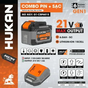 Combo pin + sạc G1-CBP6015 – 21V 6.0AH
