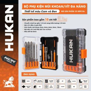 Bộ phụ kiện mũi khoan/vít đa năng (GEN 1) G1-BPK10C