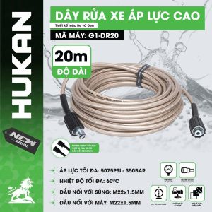 ây rửa xe áp lực cao 20m (GEN 1) G1-DR20