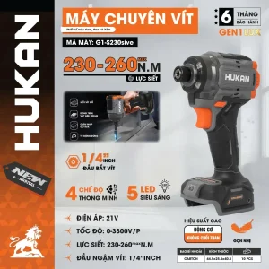 Thân máy chuyên vít (GEN 1) G1-S230SIVE Xám – Đen- Cam