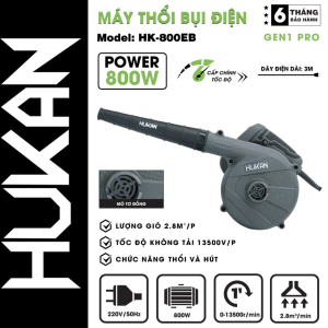 Máy thổi bụi điện Hukan G2-EDB801, 800w, có chỉnh tốc