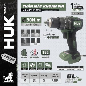Thân máy khoan pin màu xanh xám (GEN 3) G3-M90