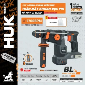 Thân máy khoan đục pin (GEN 3) G3-HUK24