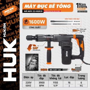 Máy đục bê tông (GEN 3) G3-HUK35