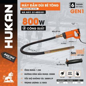Máy đầm dùi bê tông (GEN 1) G1-MDD351