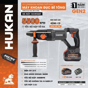 Máy khoan đục bê tông (GEN 2) G2-RH2601