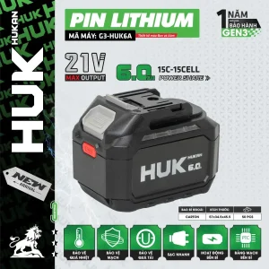 Pin Lithium HUKAN 21V 6.0Ah – (GEN 3) G3-HUK6A
